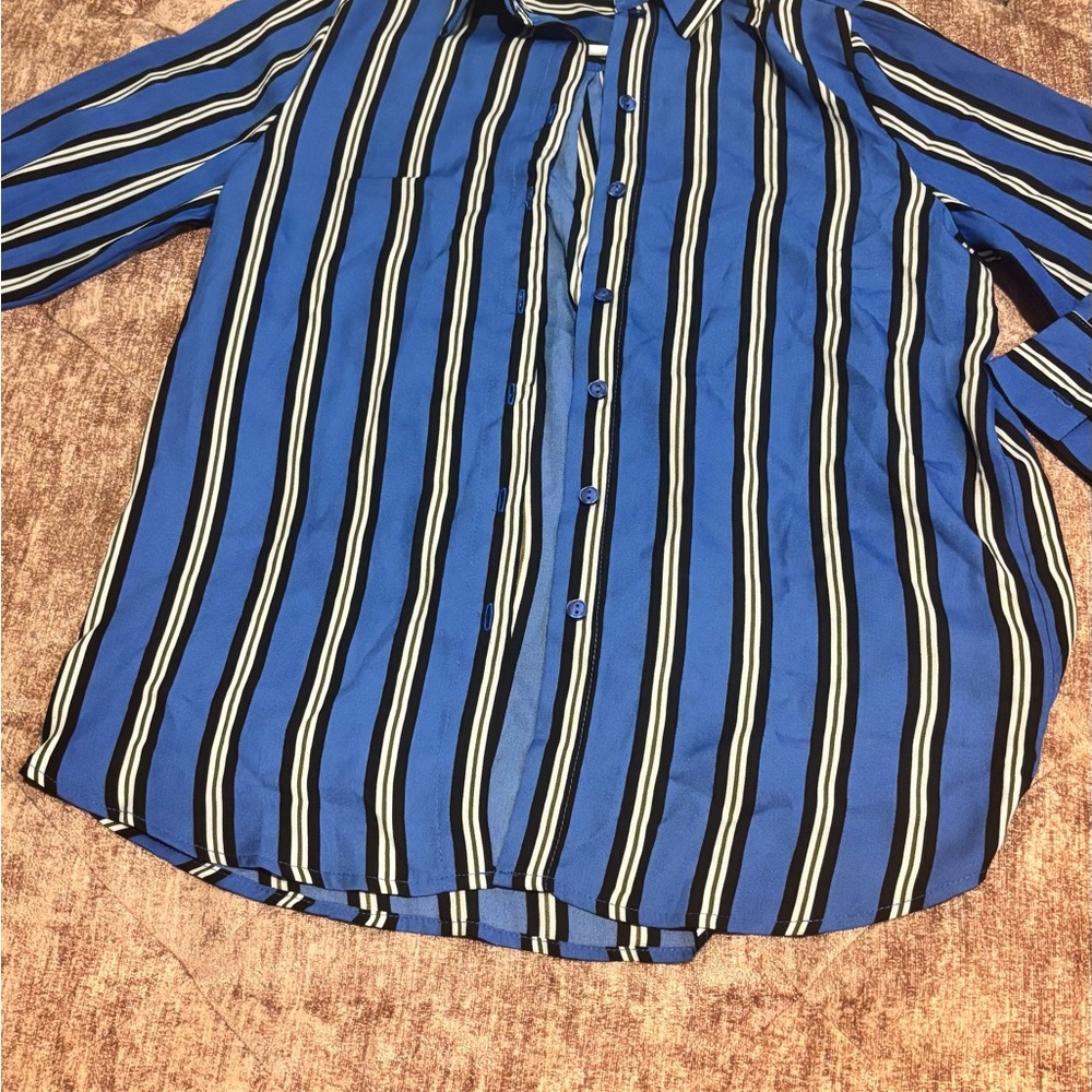 Blue Striped Women's Top